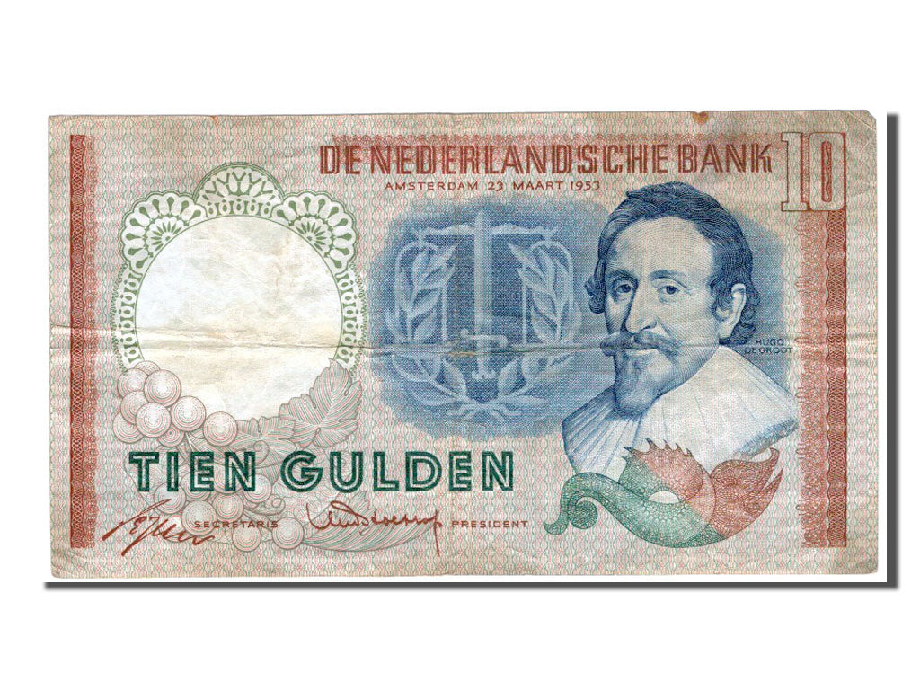 Geldschein, Niederlande, 10 Gulden, 1953, SS