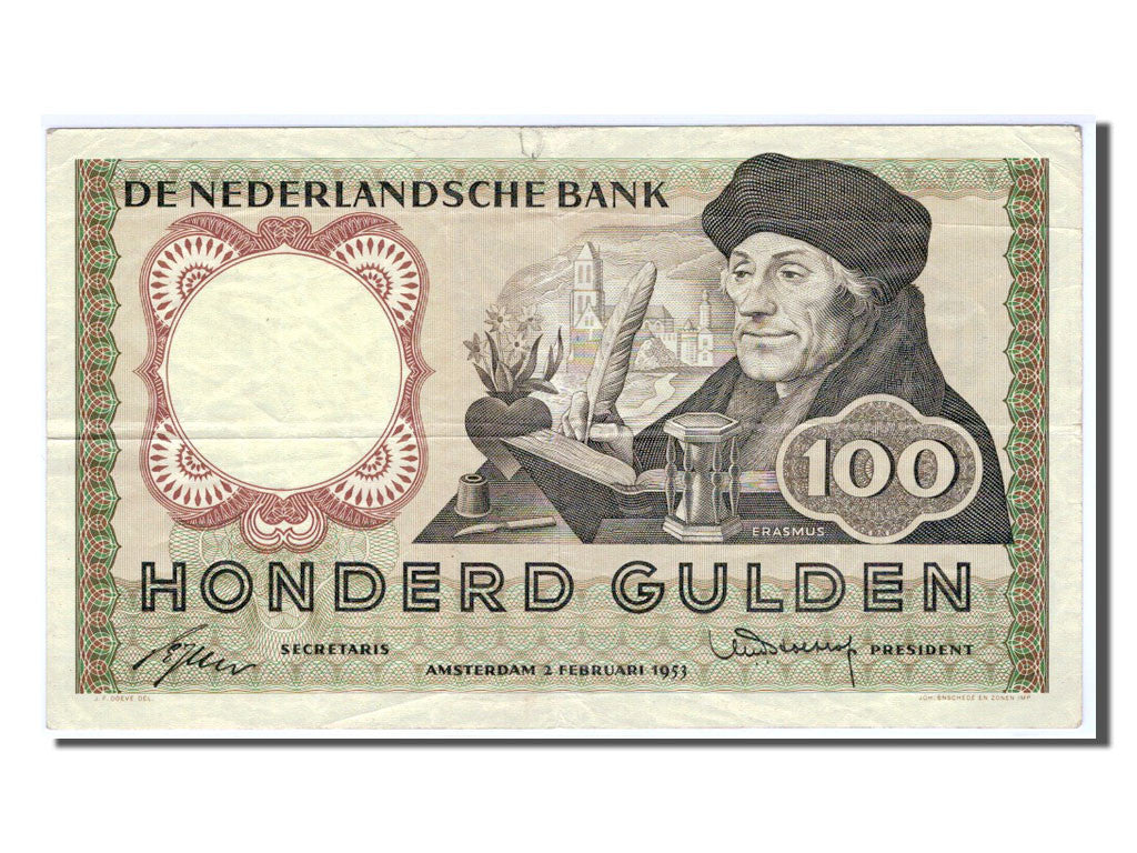 Banknote, Netherlands, 100 Gulden, 1953, AU(50-53)