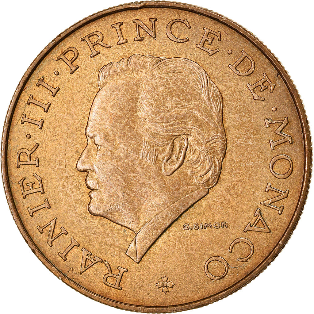 Münze, Monaco, Rainier III, 10 Francs, 1976, S+, Copper-Nickel-Aluminum