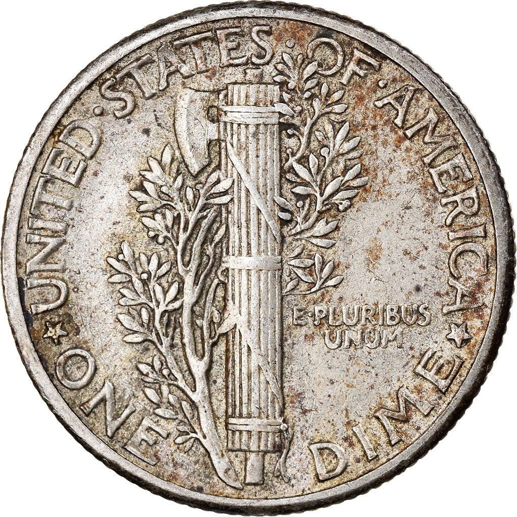 Moneda, Estados Unidos, Mercury Dime, Dime, 1943, U.S. Mint, Philadelphia, MBC