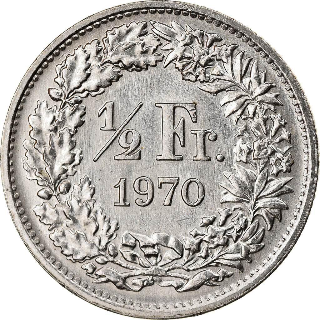 Monnaie, Suisse, 1/2 Franc, 1970, Bern, SUP, Copper-nickel, KM:23a.1