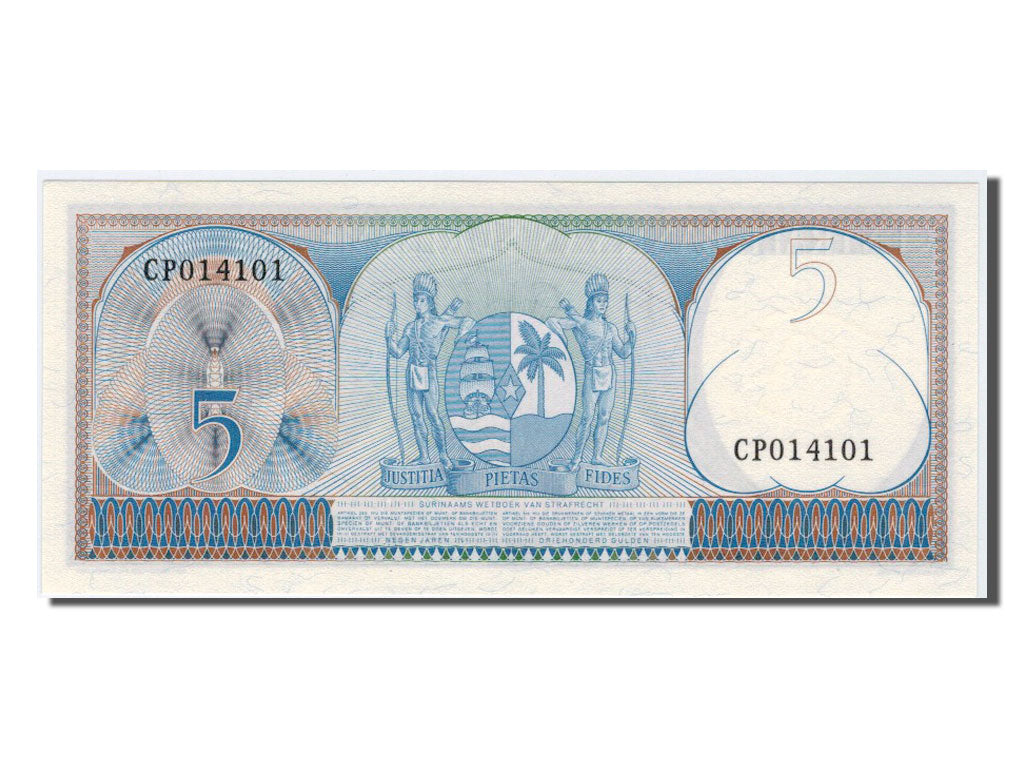 Banknote, Suriname, 5 Gulden, 1963, UNC(65-70)