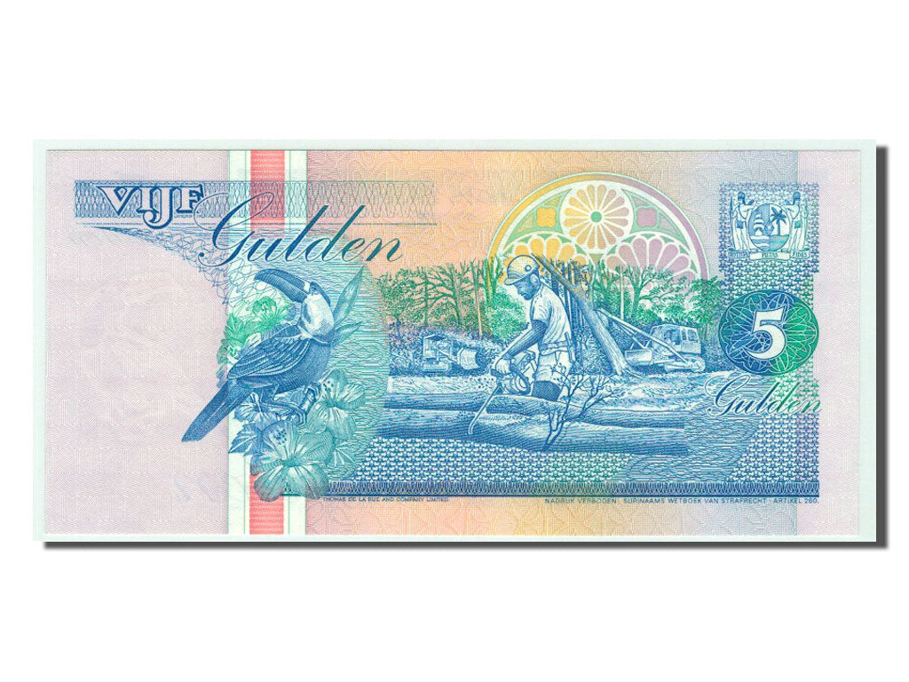 Banknote, Suriname, 5 Gulden, 1991, UNC(65-70)