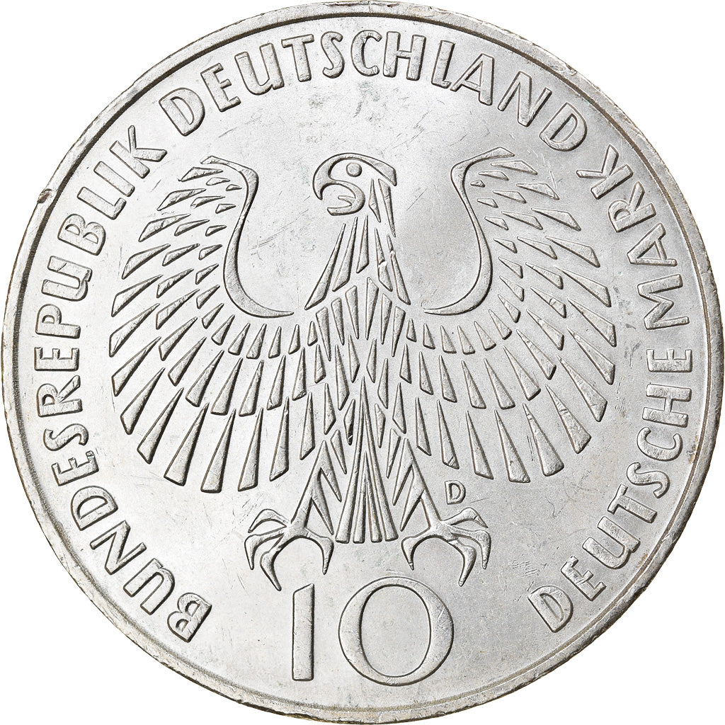 Coin, GERMANY - FEDERAL REPUBLIC, 10 Mark, 1972, Munich, AU(55-58), Silver