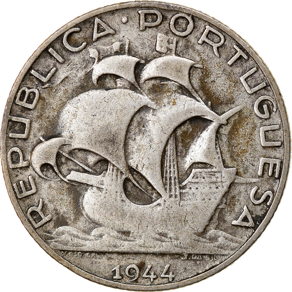 Coin, Portugal, 2-1/2 Escudos, 1944, F(12-15), Silver, KM:580