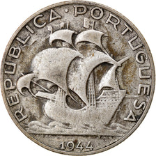 Coin, Portugal, 2-1/2 Escudos, 1944, F(12-15), Silver, KM:580