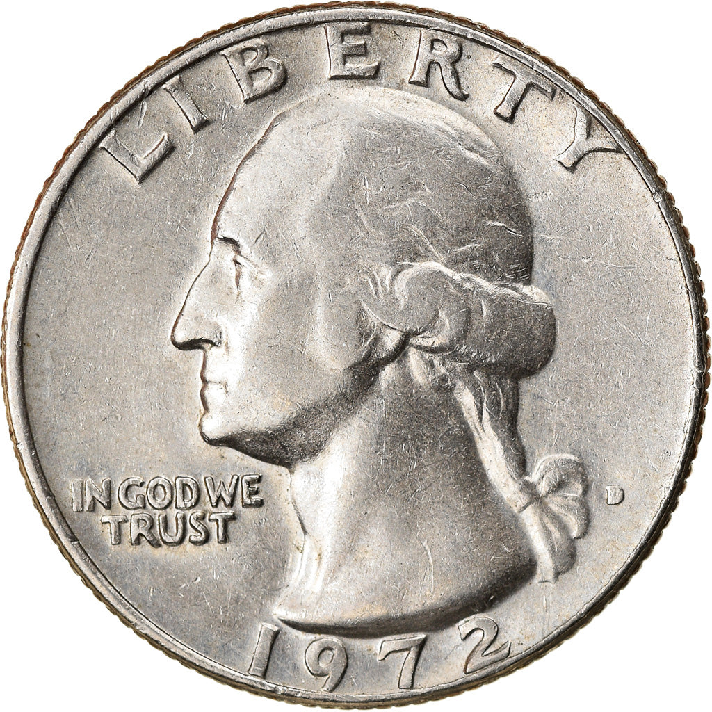 Coin, United States, Washington Quarter, Quarter, 1972, U.S. Mint, Denver