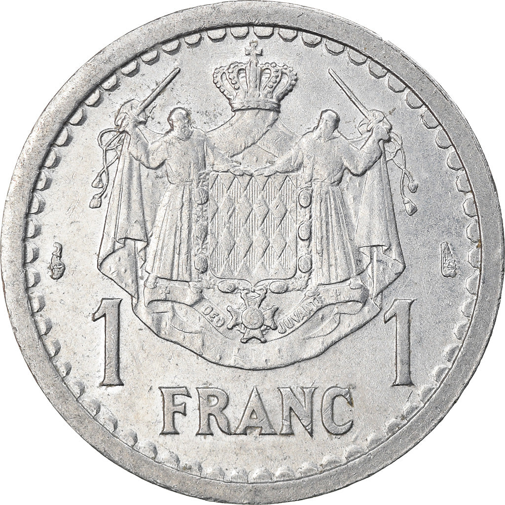 Münze, Monaco, 1 Franc, Undated (1943), SS, Aluminium, Gadoury:MC131
