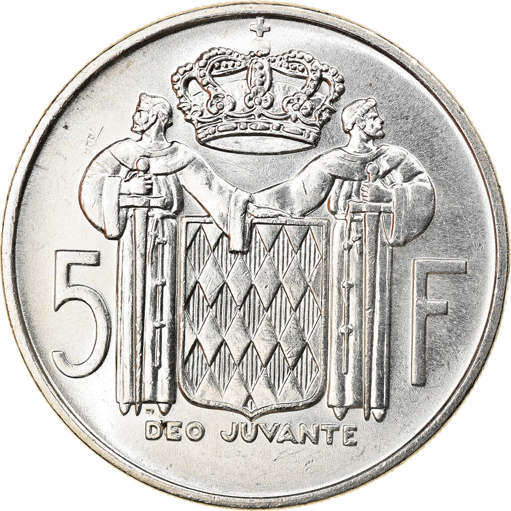 Coin, Monaco, Rainier III, 5 Francs, 1966, AU(55-58), Silver, KM:141, Gadoury:MC