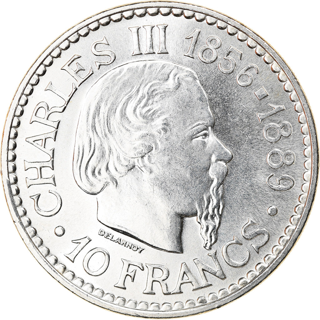 Coin, Monaco, Rainier III, 10 Francs, 1966, AU(55-58), Silver, KM:146