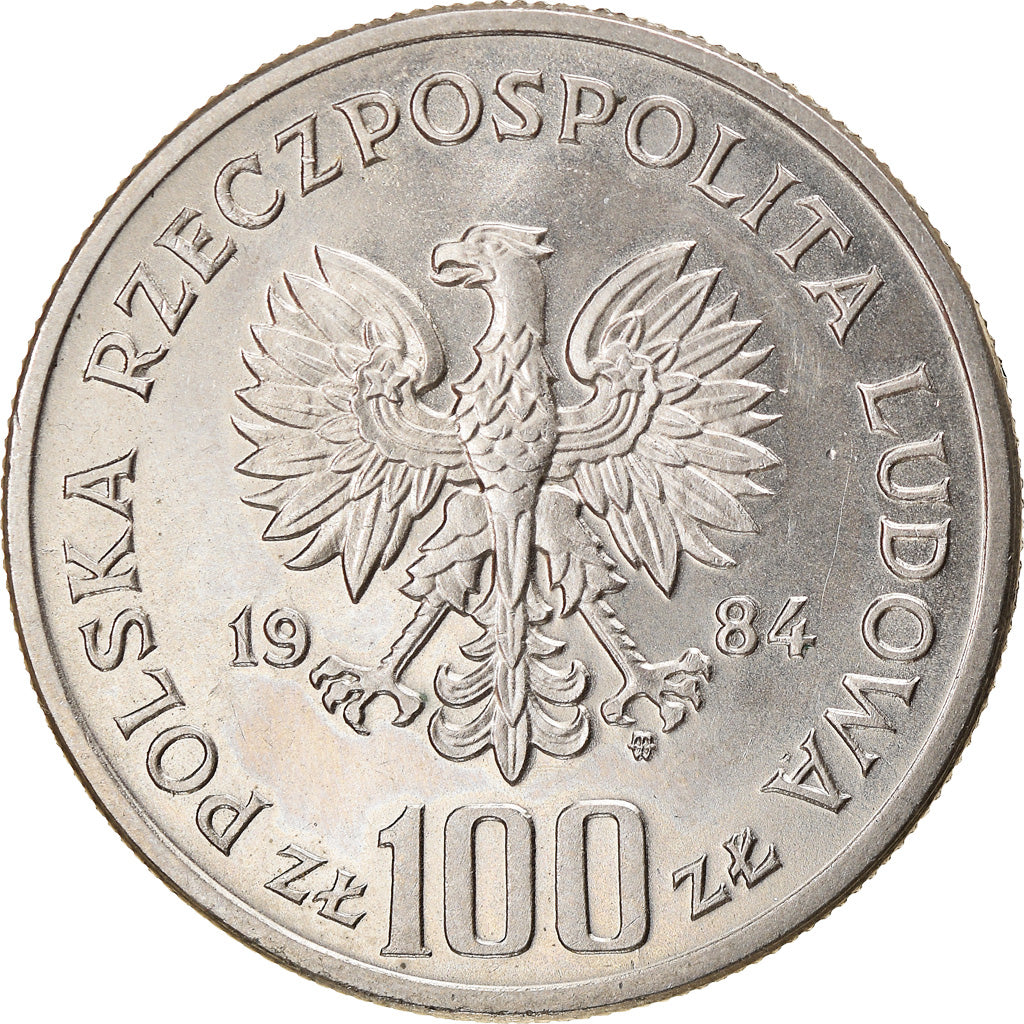 Coin, Poland, 100 Zlotych, 1984, Warsaw, AU(55-58), Copper-nickel, KM:151