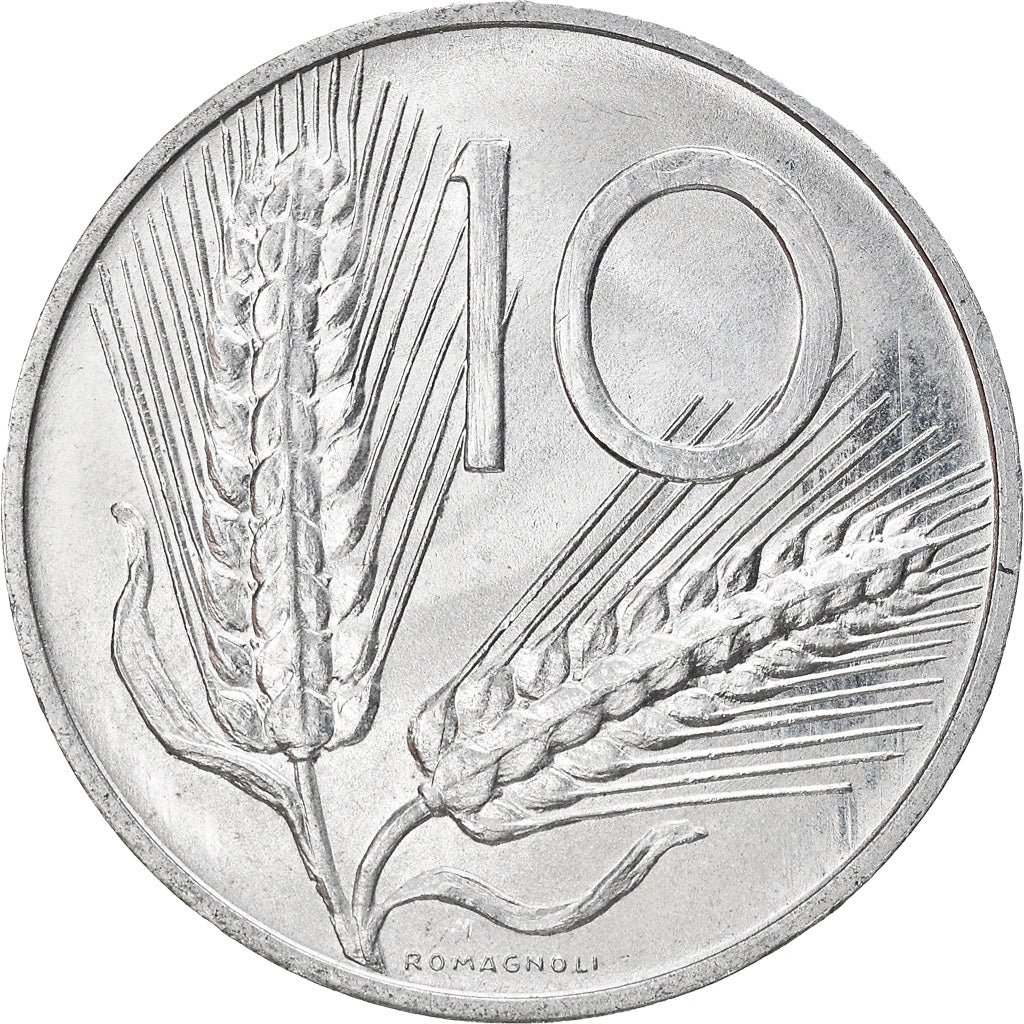 Moneda, Italia, 10 Lire, 1969, Rome, MBC+, Aluminio, KM:93