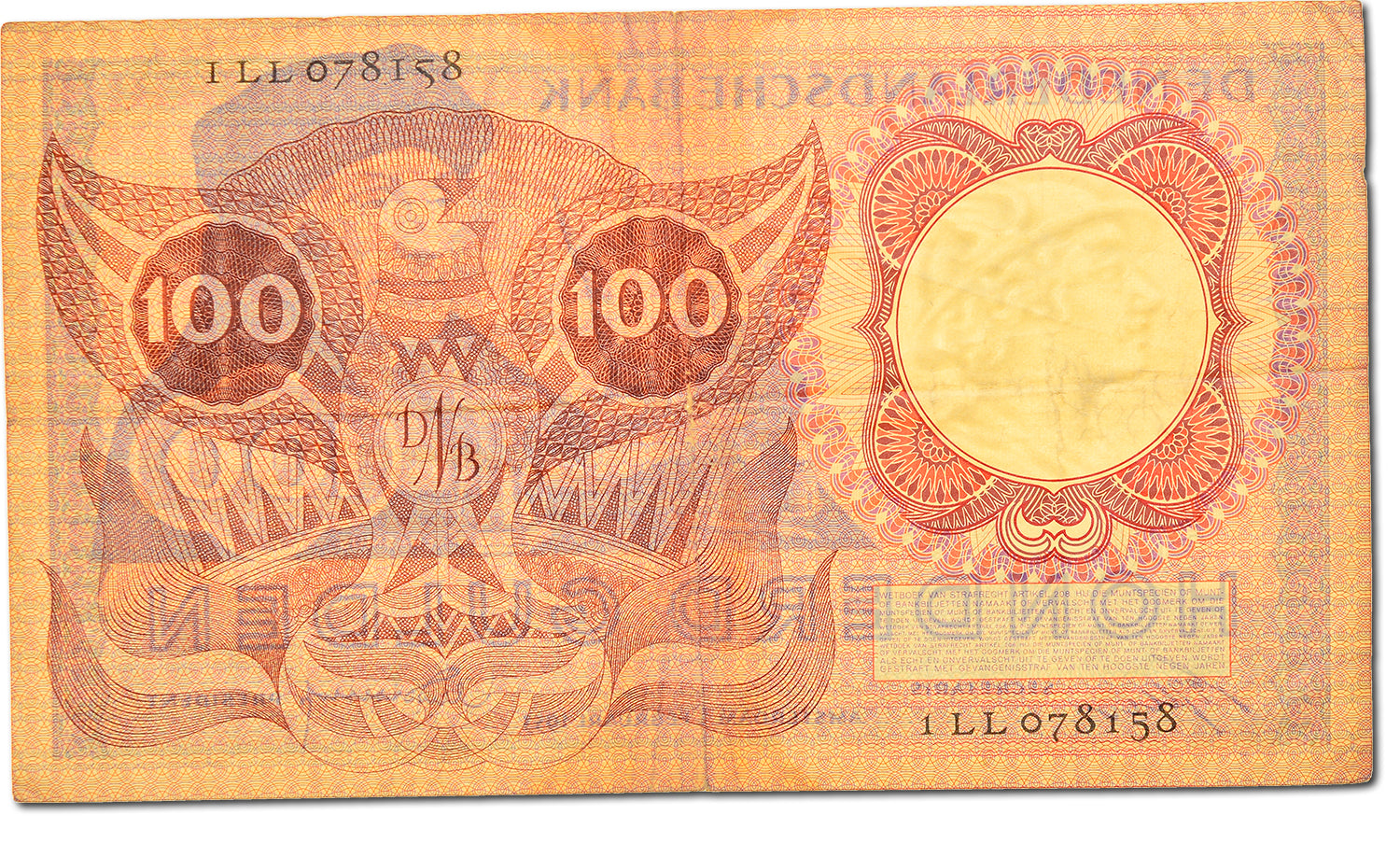 Banknote, Netherlands, 100 Gulden, 1953, EF(40-45)