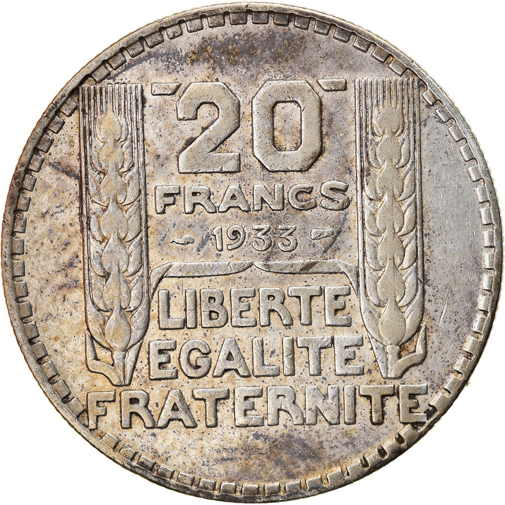 Coin, France, Turin, 20 Francs, 1933, Paris, EF(40-45), Silver, KM:879