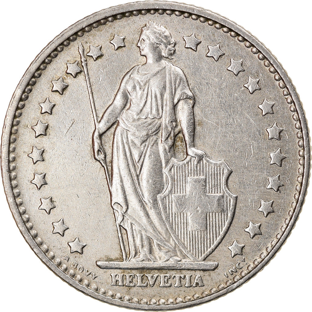 Coin, Switzerland, Franc, 1969, Bern, EF(40-45), Copper-nickel, KM:24a.1