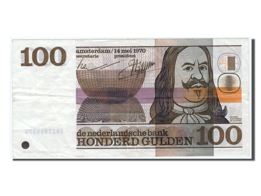 Billete, 100 Gulden, 1970, Países Bajos, MBC+