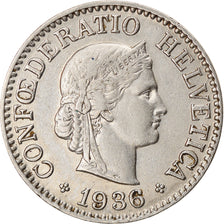 Munten, Zwitserland, 10 Rappen, 1936, Bern, ZF, Nickel, KM:27b