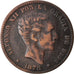 Moneta, Spagna, Alfonso XII, 10 Centimos, 1878, Madrid, BB+, Bronzo, KM:675