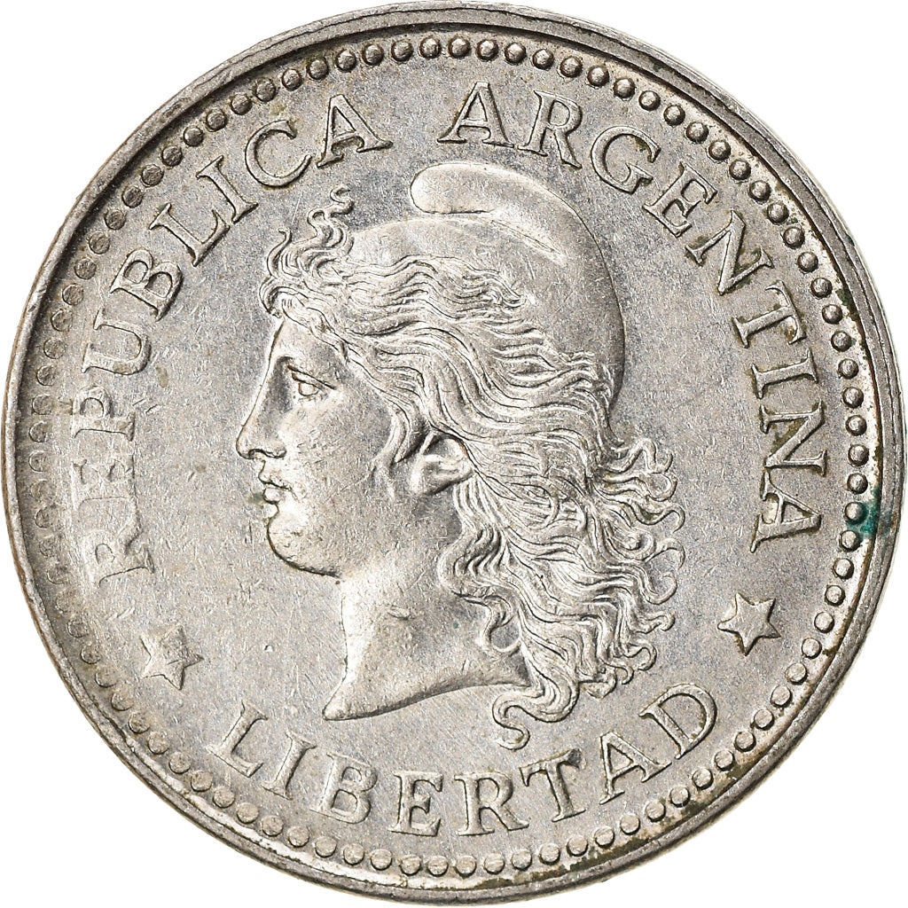 Coin, Argentina, 5 Centavos, 1958, EF(40-45), Copper-Nickel Clad Steel, KM:53