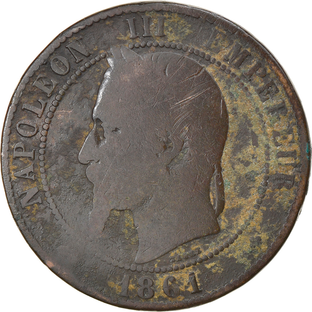 Münze, Frankreich, Napoleon III, Napoléon III, 10 Centimes, 1861, Strasbourg
