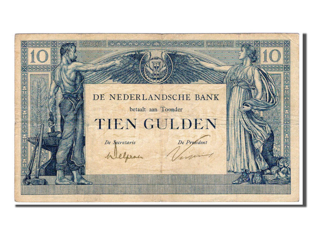 Nederland, 10 Gulden, VF 25, PMG