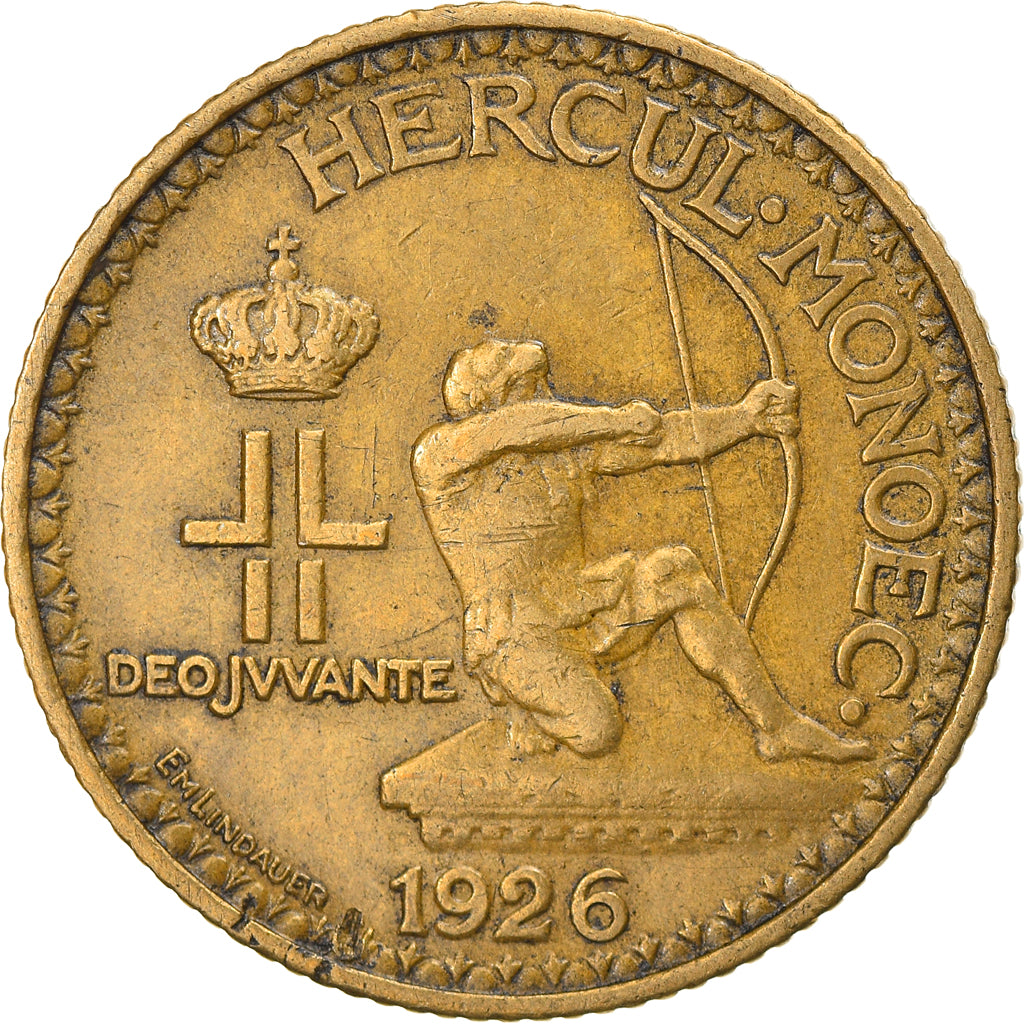 Moneta, Monaco, Louis II, Franc, 1924, Poissy, BB, Alluminio-bronzo, KM:111