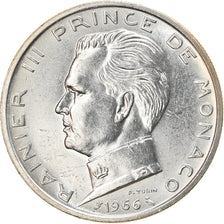 Coin, Monaco, Rainier III, 5 Francs, 1966, AU(55-58), Silver, KM:141, Gadoury:MC