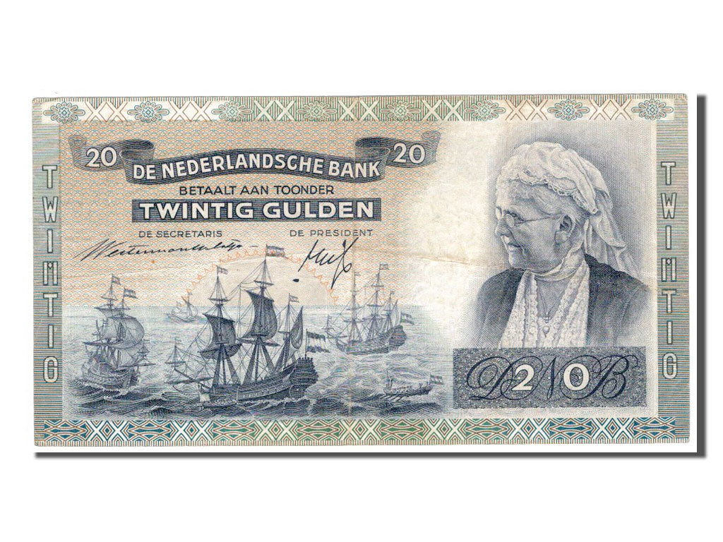 Banconote, Paesi Bassi, 20 Gulden, 1941, BB