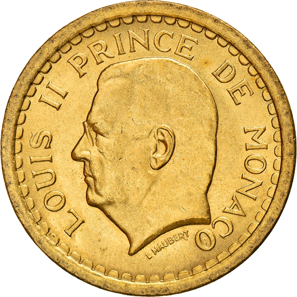 Moneta, Monaco, 2 Francs, 1943, Paris, BB, Rame-alluminio, Gadoury:134