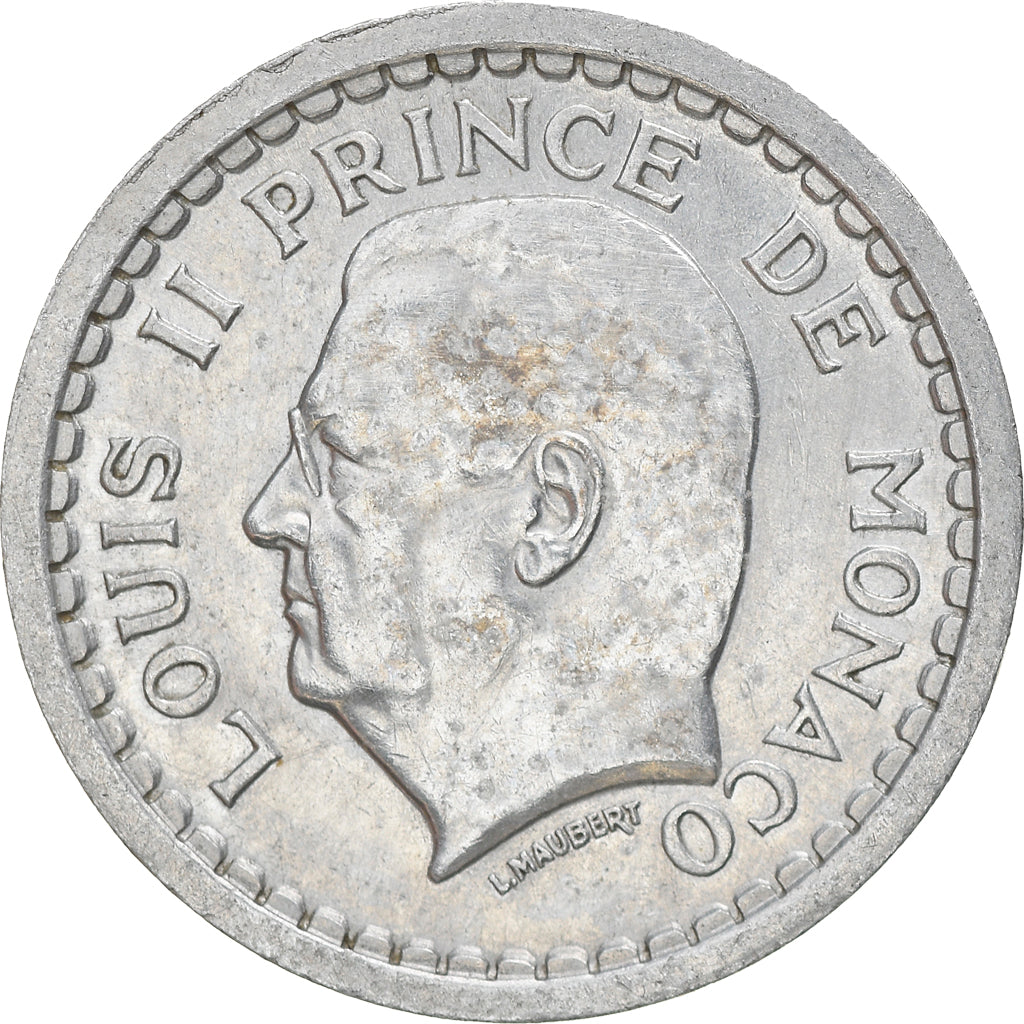 Munten, Monaco, 1 Franc, Undated (1943), ZF+, Aluminium, Gadoury:MC131