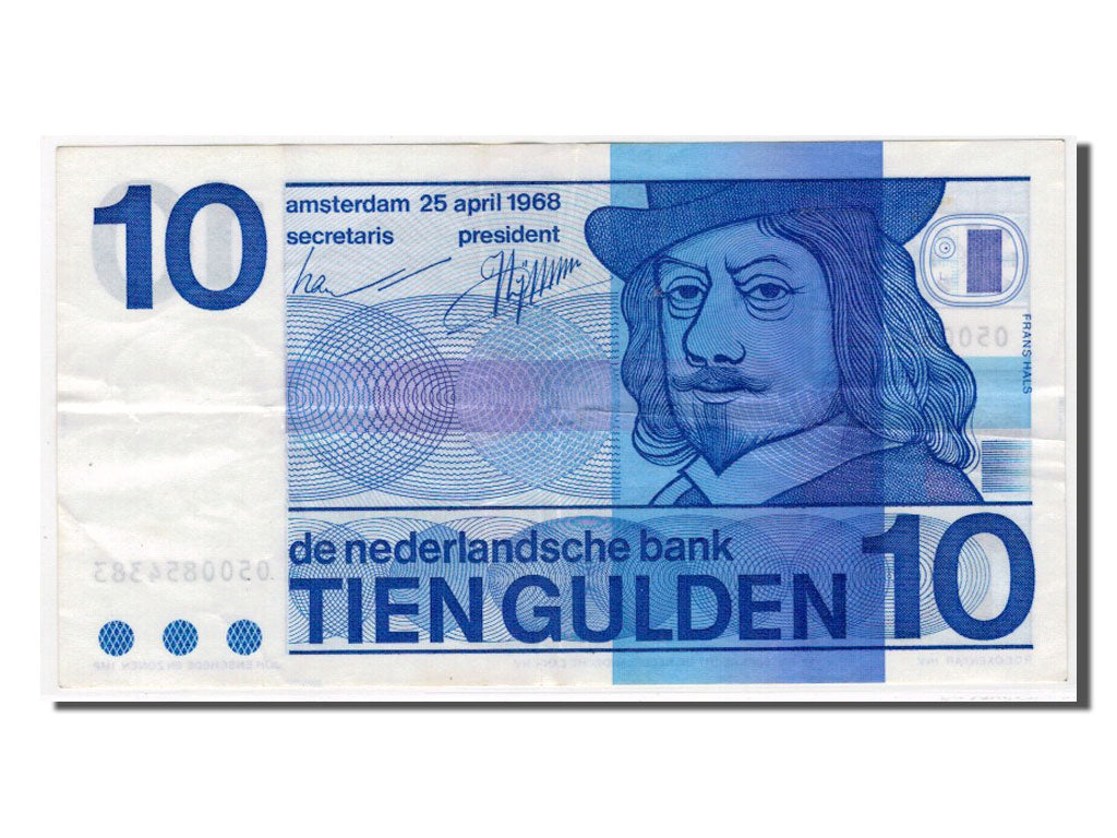 Billet, Pays-Bas, 10 Gulden, 1968, TTB+