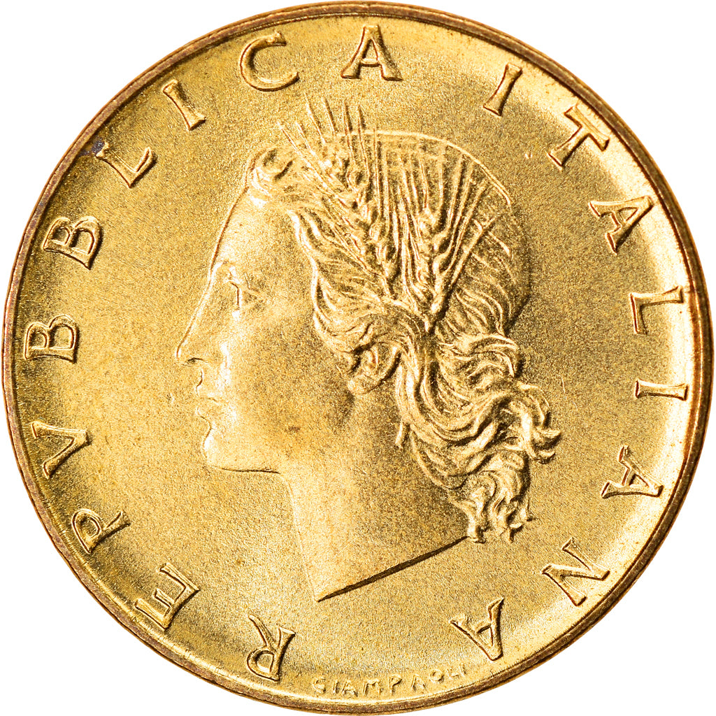 Coin, Italy, 20 Lire, 1976, Rome, AU(50-53), Aluminum-Bronze, KM:97.2