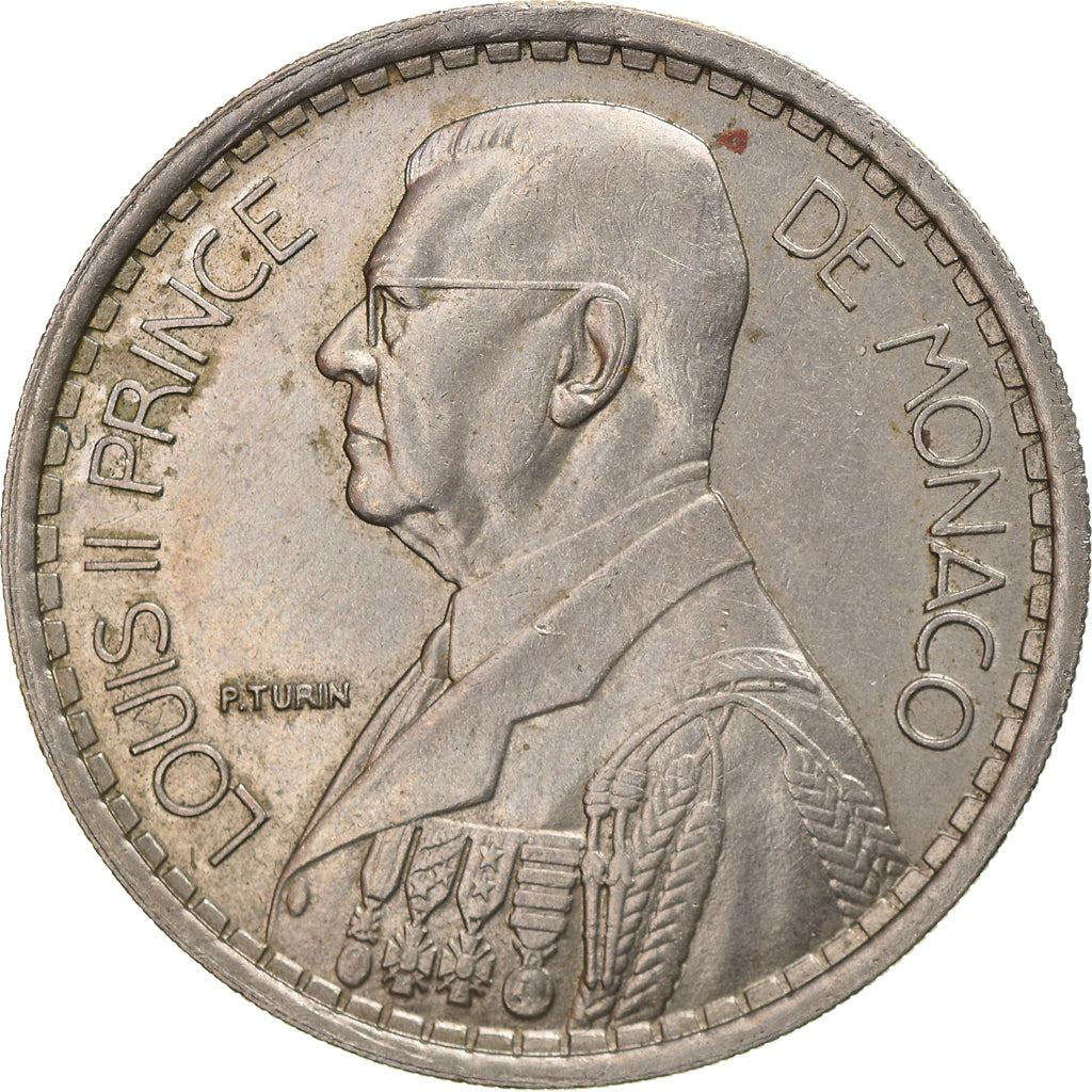 Coin, Monaco, Louis II, 20 Francs, Vingt, 1947, Paris, EF(40-45), Copper-nickel