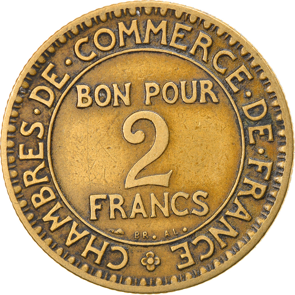 Munten, Frankrijk, Chambre de commerce, 2 Francs, 1922, Paris, ZF
