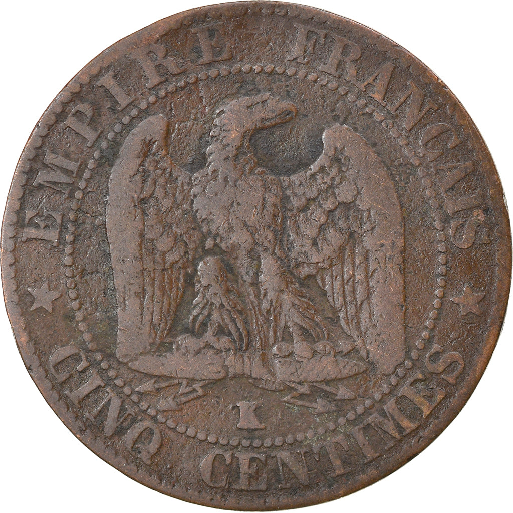 Coin, France, Napoleon III, Napoléon III, 5 Centimes, 1856, Bordeaux