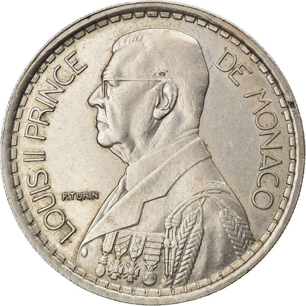 Monnaie, Monaco, Louis II, 20 Francs, Vingt, 1947, Poissy, TTB, Copper-nickel