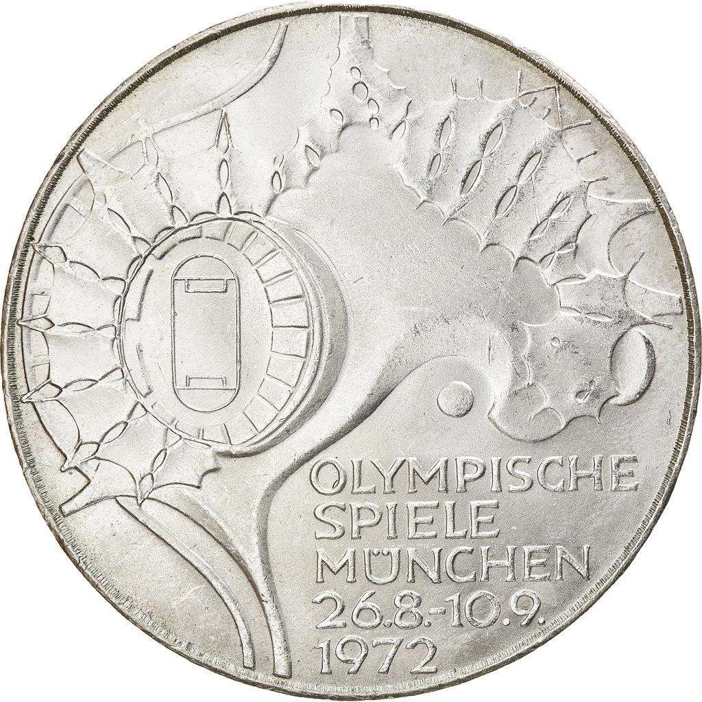 Münze, Bundesrepublik Deutschland, 10 Mark, 1972, Munich, VZ, Silber, KM:133