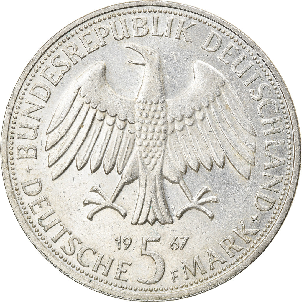 Moneta, GERMANIA - REPUBBLICA FEDERALE, 5 Mark, 1967, Stuttgart, Germany, SPL-