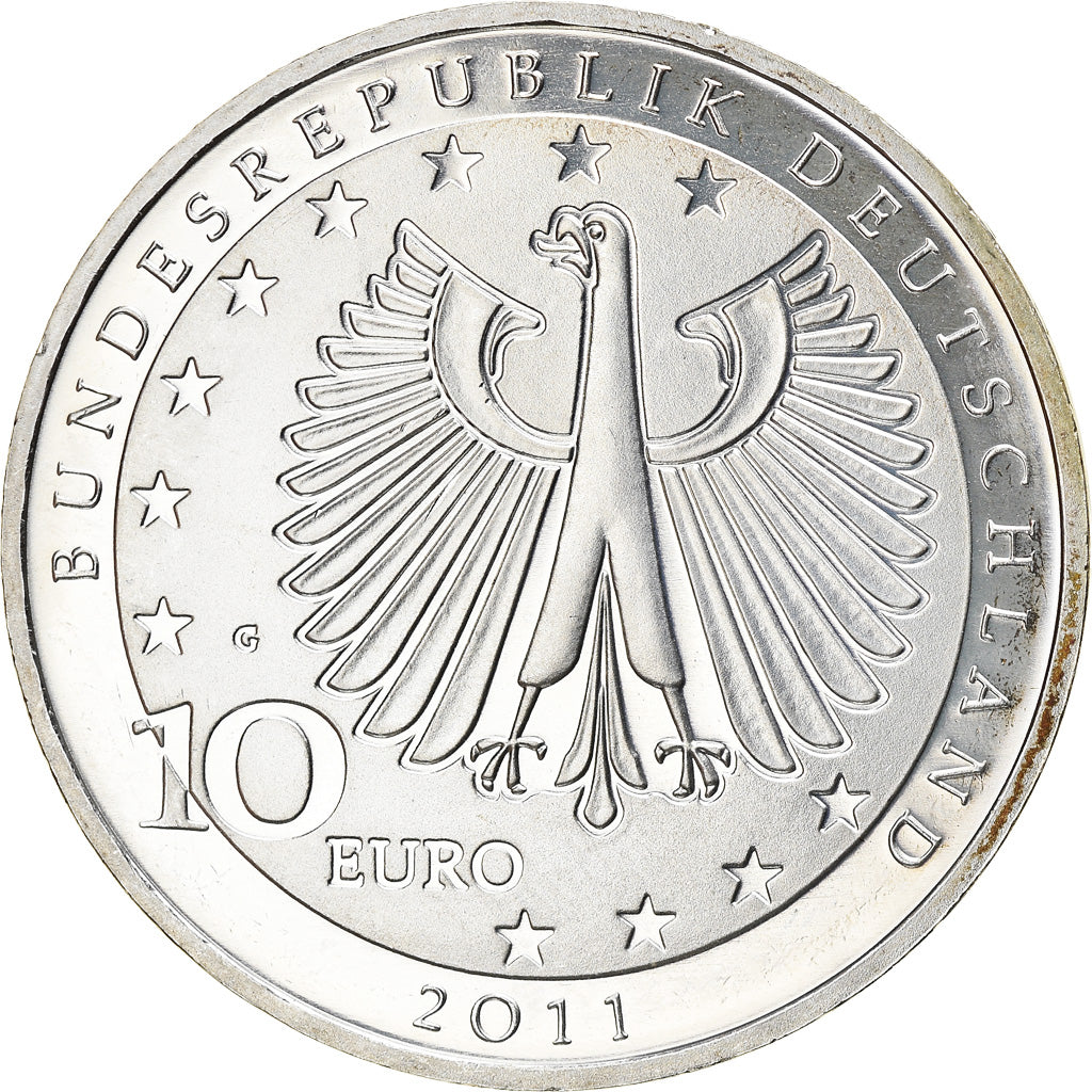 Allemagne, 10 Euro, Franz Listz, 2011, Karlsruhe, BE, FDC, Argent, KM:295