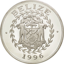 Coin, Belize, 10 Dollars, 1996, MS(64), Silver, KM:127