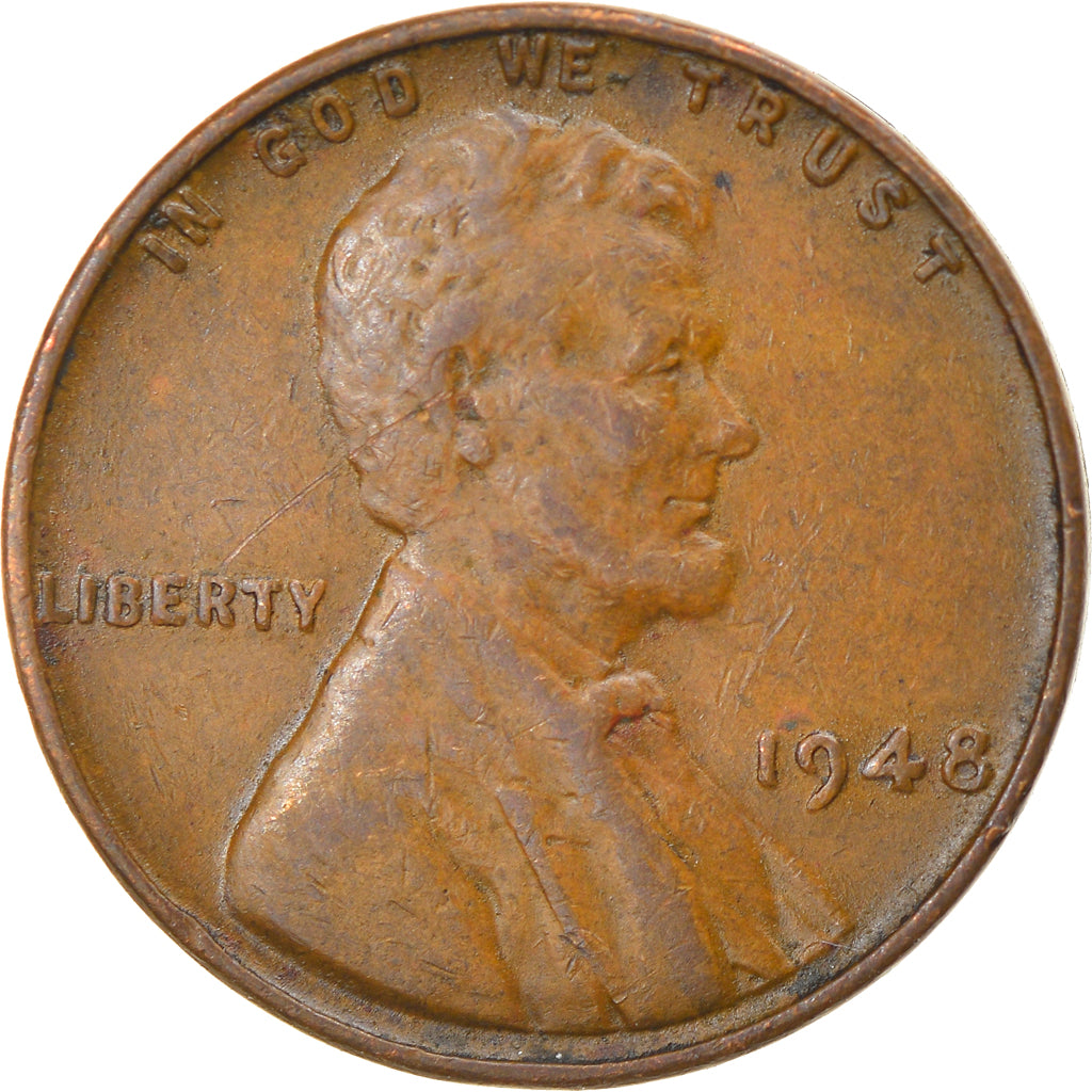 Moneta, Stati Uniti, Lincoln Cent, Cent, 1948, U.S. Mint, Philadelphia, BB