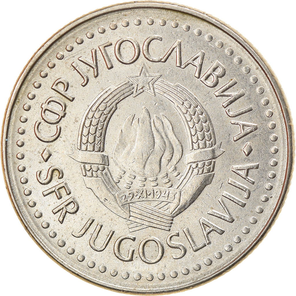 Coin, Yugoslavia, 20 Dinara, 1986, EF(40-45), Copper-Nickel-Zinc, KM:112