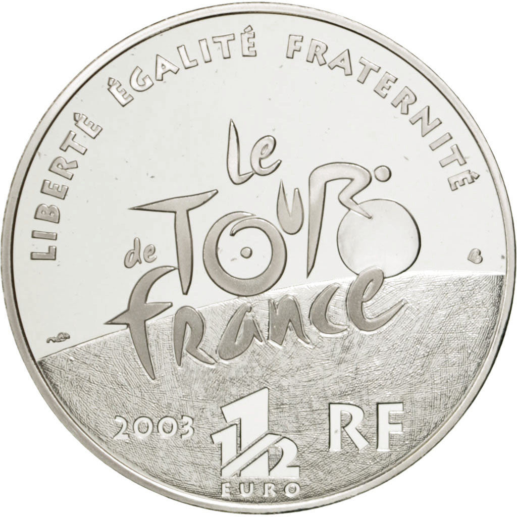 FRANCE, 1-1/2 Euro, 2003, Paris, KM #1321, MS(64), Silver, 37, 22.20