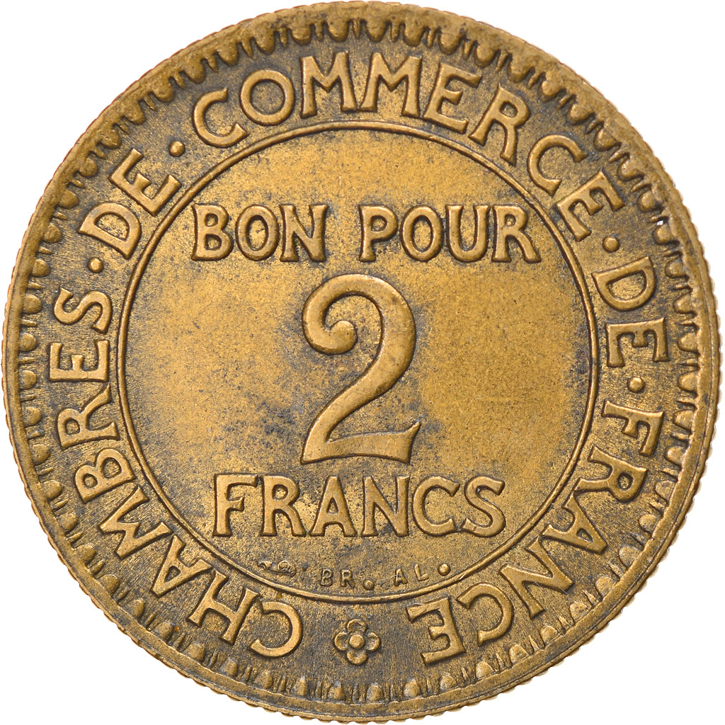 Moeda, França, Chambre de commerce, 2 Francs, 1924, Paris, EF(40-45)