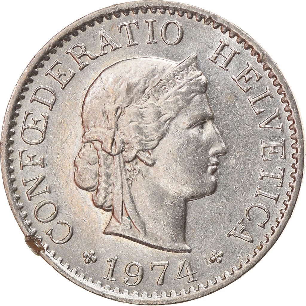 Monnaie, Suisse, 5 Rappen, 1974, Bern, BE, TTB, Copper-nickel, KM:26