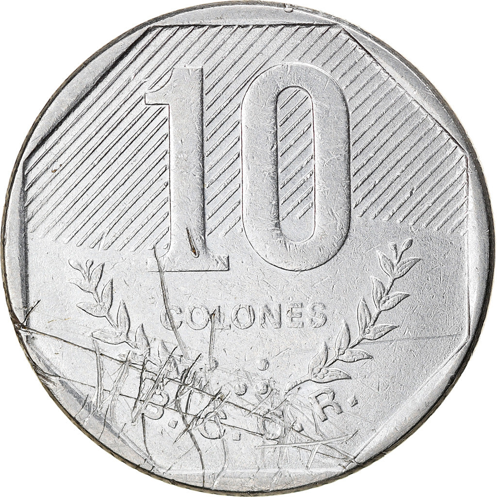 Monnaie, Costa Rica, 10 Colones, 1985, TB, Stainless Steel, KM:215.2