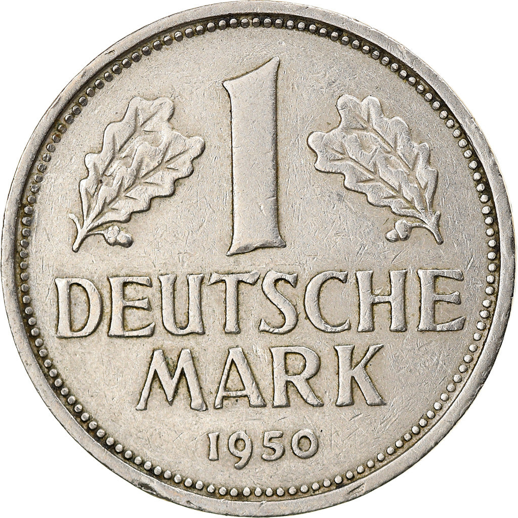 Moneta, GERMANIA - REPUBBLICA FEDERALE, Mark, 1950, Stuttgart, BB, Rame-nichel