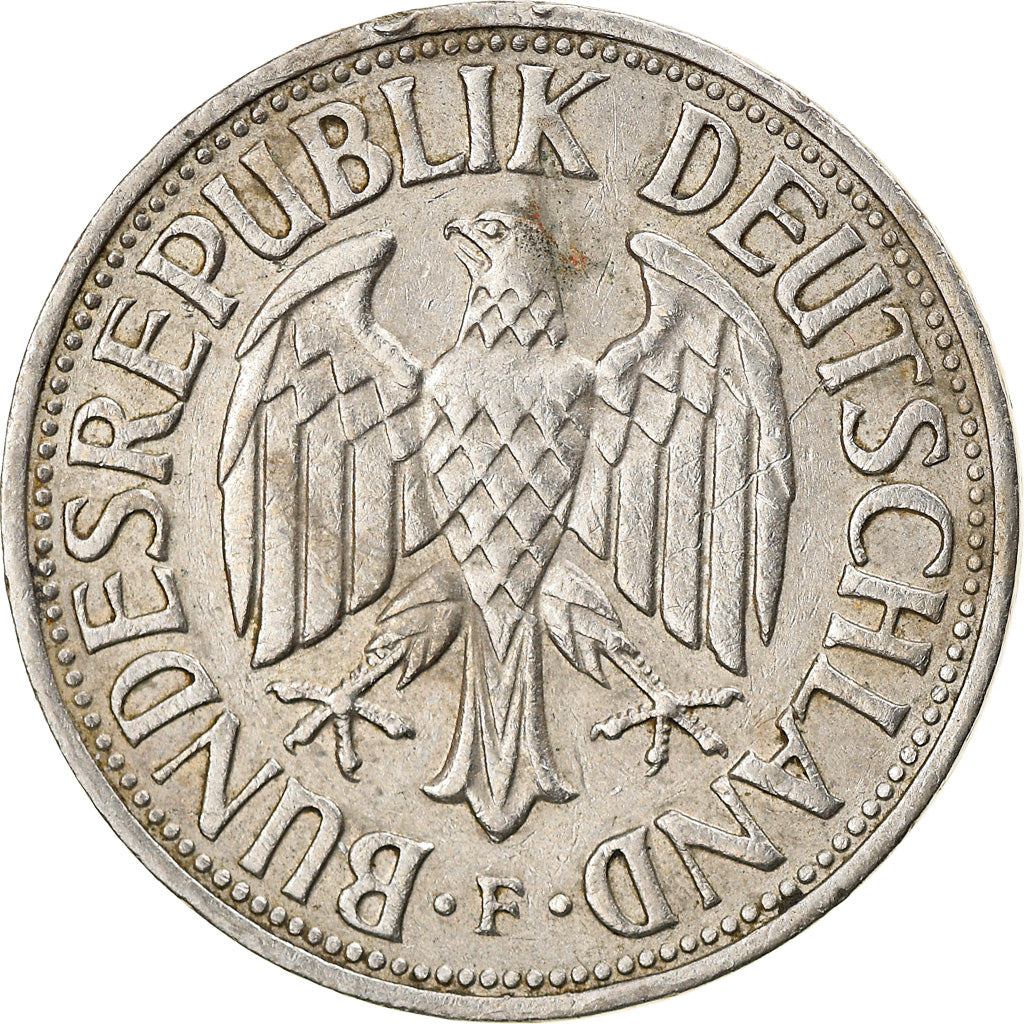 Coin, GERMANY - FEDERAL REPUBLIC, Mark, 1961, Stuttgart, EF(40-45)