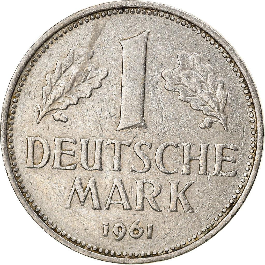 Coin, GERMANY - FEDERAL REPUBLIC, Mark, 1961, Stuttgart, EF(40-45)