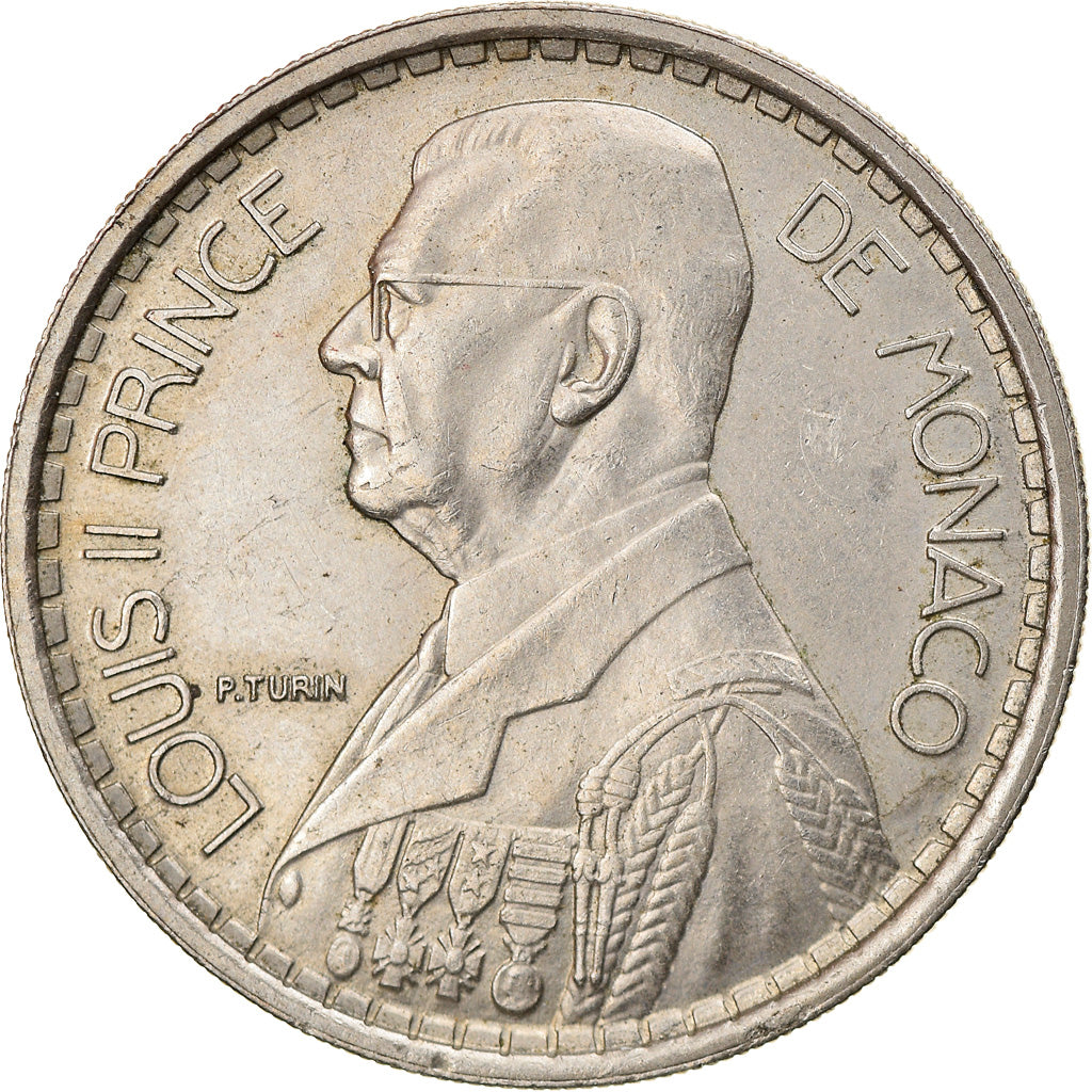 Coin, Monaco, Louis II, 20 Francs, Vingt, 1947, EF(40-45), Copper-nickel